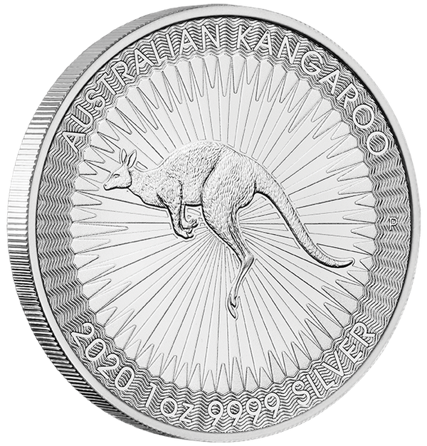 Känguru Perth Mint Silbermünze, differenzbesteuert, Tube à 25 Stück